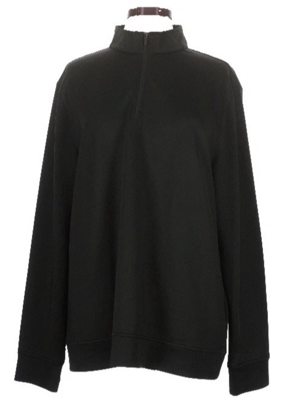 Hickey Freeman Pullover Mens Large Black Quarter Zip Mock Neck Active Top Jacket